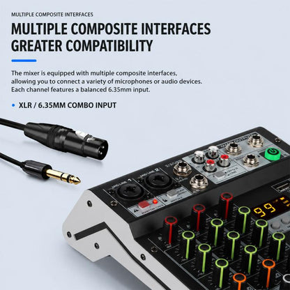 TP-8M 8-Channel Multi-function Professional Recording Mixer Bluetooth Sound Card, EU Plug, UK Plug, US Plug