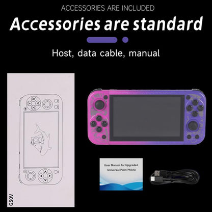 G50V 5-inch True-color Handheld Game Console Supports 19+ Emulators, 64G