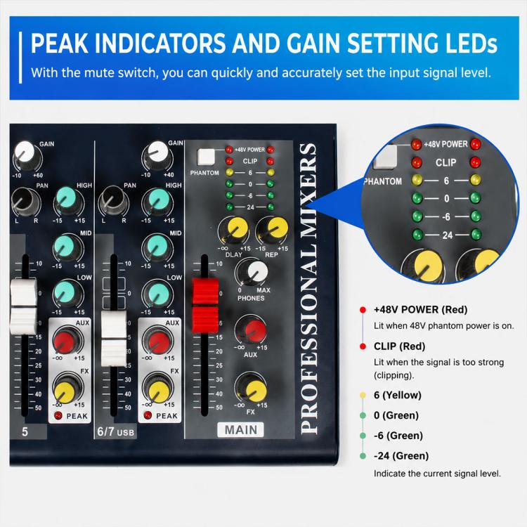 F4 4-Channel Multi-function Professional Bluetooth Live Streaming Mixer, EU Plug, UK Plug, US Plug