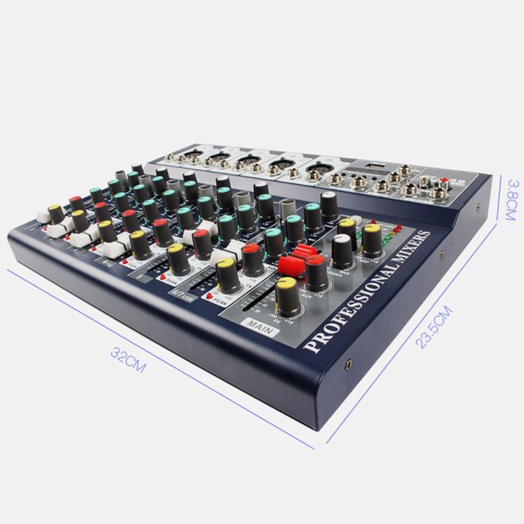 F7 7-Channel Multi-function Professional Bluetooth Live Streaming Mixer, EU Plug, UK Plug, US Plug