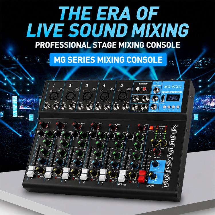 MG-04 4-Channel Multi-function Professional Bluetooth Live Streaming Recording Mixer, EU Plug, UK Plug, US Plug