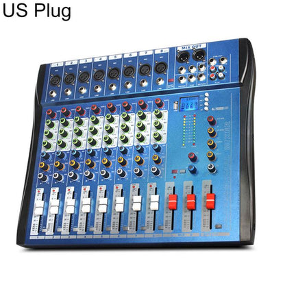 CT-8 8-Channel Professional Bluetooth Mixer USB Sound Card, EU Plug, UK Plug, US Plug