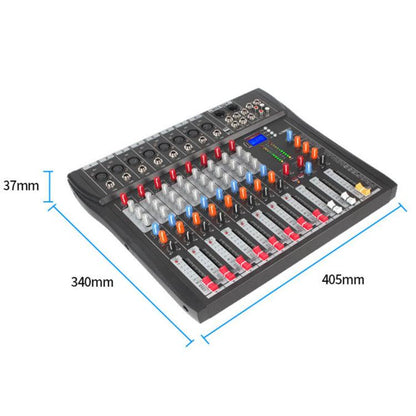CT-8 8-Channel Professional Bluetooth Mixer USB Sound Card, EU Plug, UK Plug, US Plug
