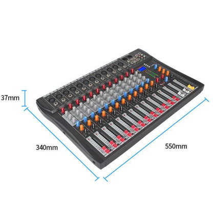CT-12 12-Channel Professional Bluetooth Recording Live Streaming Mixer, EU Plug, UK Plug, US Plug
