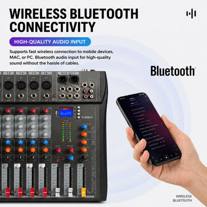 CT-16 16-Channel Professional Bluetooth Recording Mixer KTV Sound System, EU Plug, UK Plug, US Plug