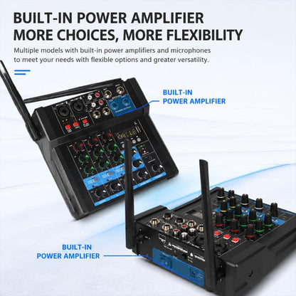 G4B 4-Channel Multi-function Professional Bluetooth Mixer with Amplifier, EU Plug, UK Plug, US Plug