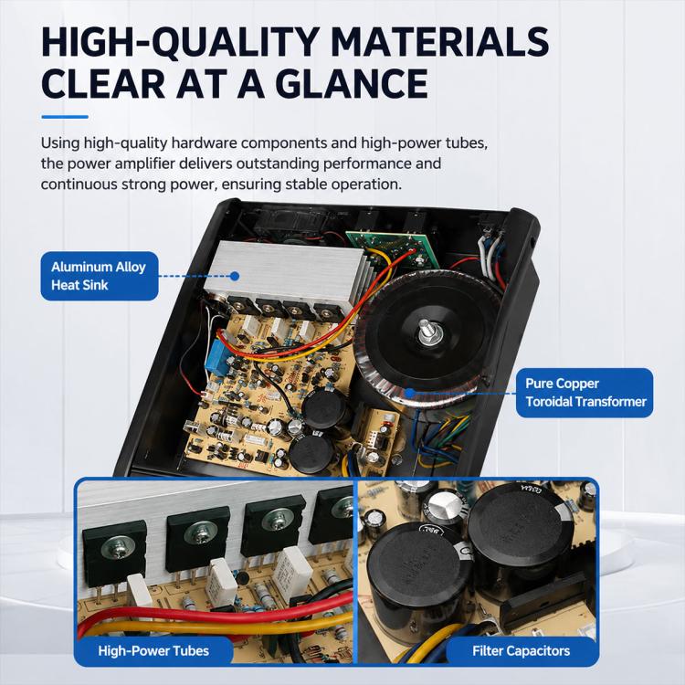 602D 6-Channel Multi-function Professional Bluetooth Mixer with Amplifier, EU Plug, UK Plug, US Plug