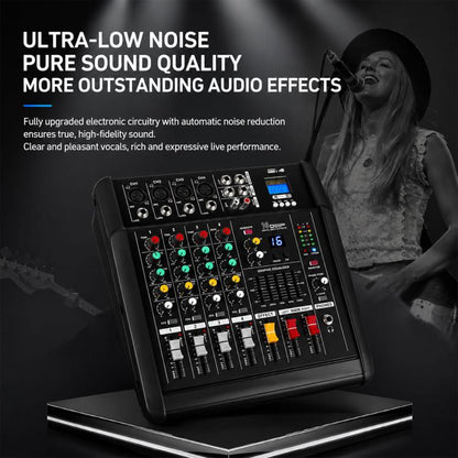 1202D 12-Channel Multi-function Professional Bluetooth Mixer with Amplifier, EU Plug, UK Plug, US Plug