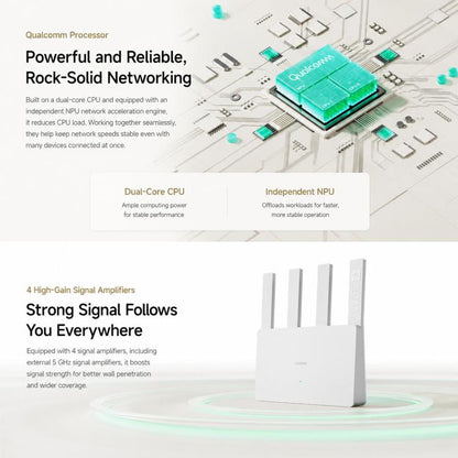 Xiaomi Router AX3000E Wi-Fi 6 3000Mbps Dual-Band, US Plug, AX3000E