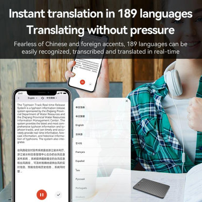A3 Dual-key Twill Texture Ultra-thin AI Smart Voice Recorder Support AIREC-APP, 8GB, 16GB, 32GB, 64GB, 128GB, 256GB