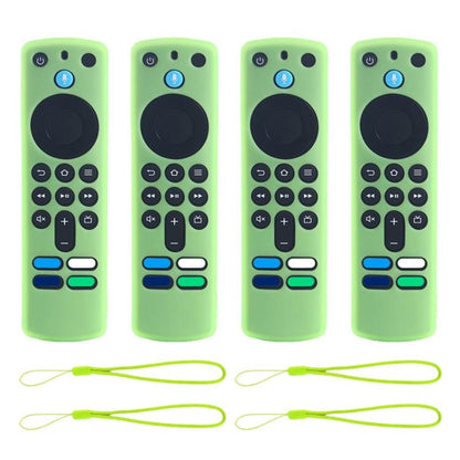 XDcase 4pcs Soft Silicone Protective Case with Mini Strap, For Amazon Alexa Voice Remote 3rd Gen