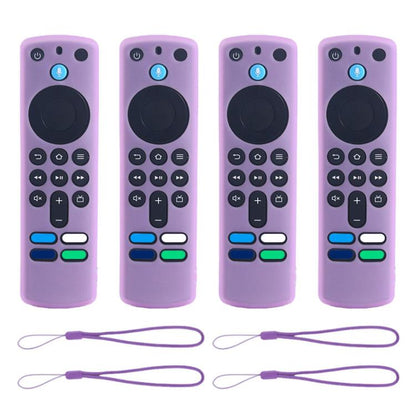 XDcase 4pcs Soft Silicone Protective Case with Mini Strap, For Amazon Alexa Voice Remote 3rd Gen