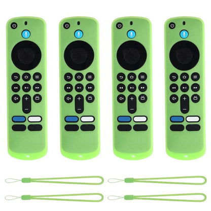 XDcase 4pcs Soft Silicone Protective Case with Mini Strap, For Amazon Fire TV Stick 4K 2025 Remote