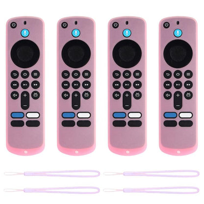 XDcase 4pcs Soft Silicone Protective Case with Mini Strap, For Amazon Fire TV Stick 4K 2025 Remote