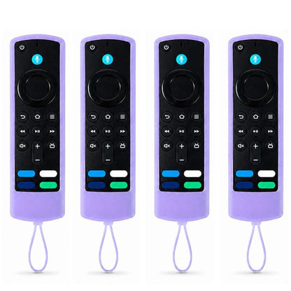 XDcase 4pcs Thickened Soft Silicone Protective Case with Mini Strap, For Amazon Alexa Voice Remote Gen 3/2/1