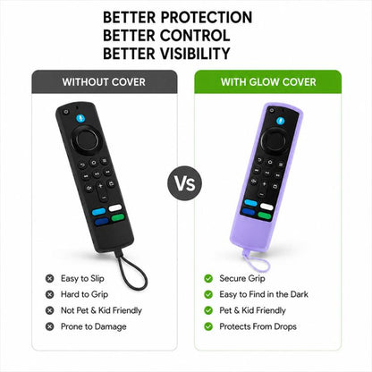 XDcase 4pcs Thickened Soft Silicone Protective Case with Mini Strap, For Amazon Alexa Voice Remote Gen 3/2/1