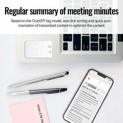 A3 Dual-key Voiceprint Ultra-thin AI Smart Voice Recorder Support AIREC-APP, 8GB, 16GB, 32GB, 64GB, 128GB, 256GB