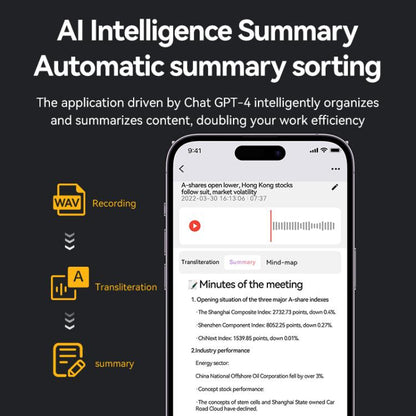 A3 Dual-key Arc-Frame Twill Texture Ultra-thin AI Smart Voice Recorder Support AIREC-APP, 8GB, 16GB, 32GB, 64GB, 128GB, 256GB