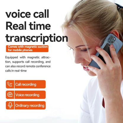 A3 Dual-key Arc-Frame Twill Texture Ultra-thin AI Smart Voice Recorder Support AIREC-APP, 8GB, 16GB, 32GB, 64GB, 128GB, 256GB