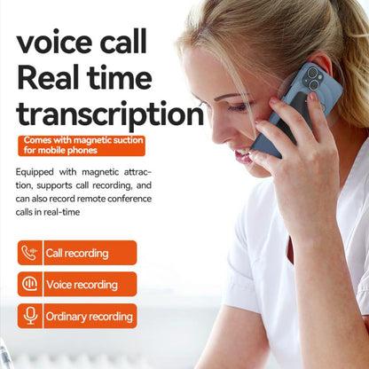 A3 One-key V-stripe Texture Ultra-thin AI Smart Voice Recorder Support AIREC-APP, 8GB, 16GB, 32GB, 64GB, 128GB, 256GB