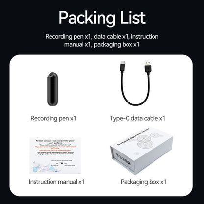 S1A Keychain Mini Smart AI Voice Recorder, 8GB, 16GB, 32GB, 64GB, 128GB, 256GB