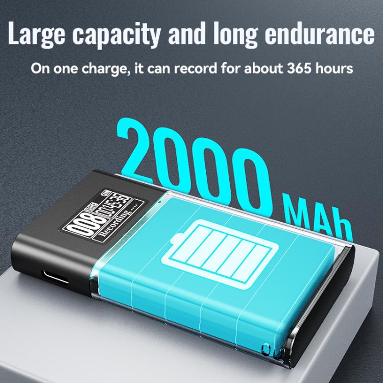 Q86 0.77-inch Screen Ultra-long Standby Smart Digital Voice Recorder, 4GB, 8GB, 16GB, 32GB, 64GB