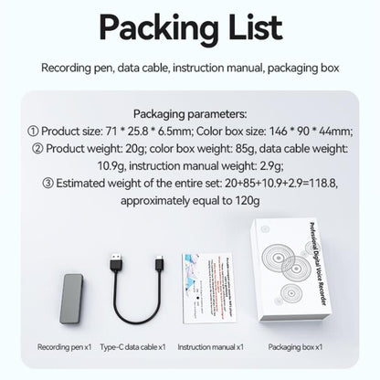 A7 Employee ID Badge AI Voice Recorder with Pin Support AIREC-APP, 8GB, 16GB, 32GB, 64GB, 128GB, 256GB