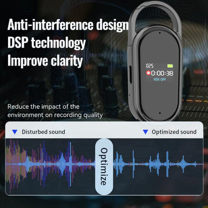 S29 0.42-inch TFT Display Portable Keychain Voice Recorder, 4GB, 8GB, 16GB, 32GB, 64GB, 128GB, 256GB