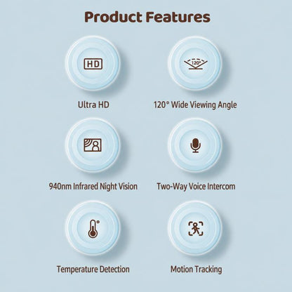 C11 2MP Wireless Wi-Fi Baby Monitor Care Camera, EU Plug, AU Plug, US Plug, UK Plug
