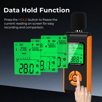YT312 High Precision Digital Sound Level Meter Support Temperature and Humidity Measurement