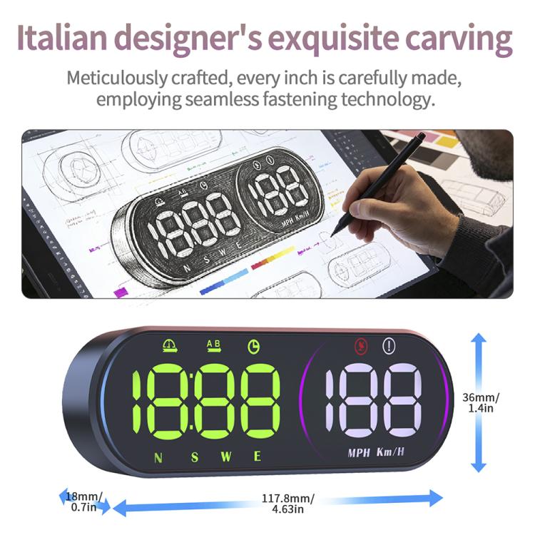 G26 Car GPS Display Head-Up Display Speedometer with Suction Cup Holder, G26