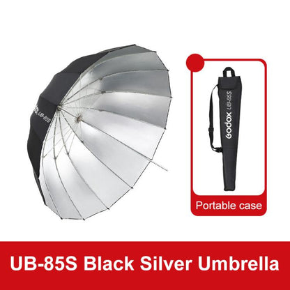 Godox Photography Studio Reflector Diffuser, UB-85S Black Silver Umbrella, UB-85S Black Silver Umbrella with Softbox, UB-105S Black Silver Umbrella, UB-105S Black Silver Umbrella with Softbox, UB-130S Black Silver Umbrella