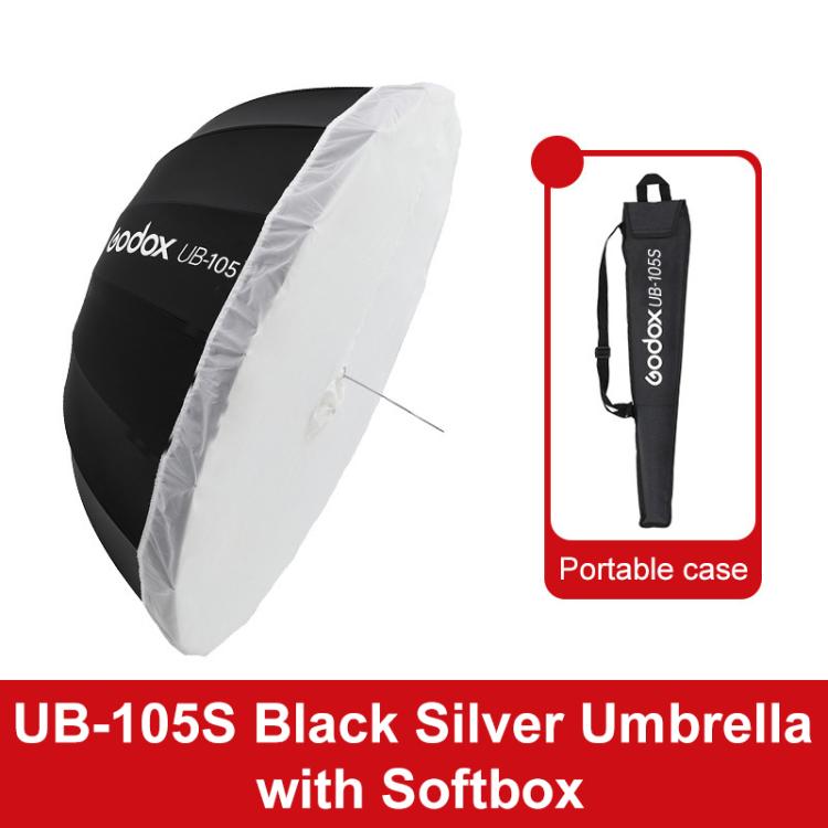 Godox Photography Studio Reflector Diffuser, UB-85S Black Silver Umbrella, UB-85S Black Silver Umbrella with Softbox, UB-105S Black Silver Umbrella, UB-105S Black Silver Umbrella with Softbox, UB-130S Black Silver Umbrella