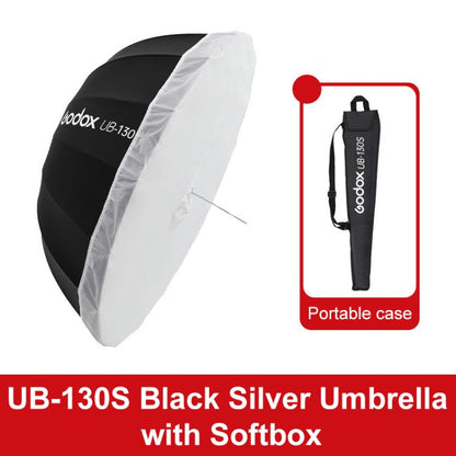 Godox Photography Studio Reflector Diffuser, UB-85S Black Silver Umbrella, UB-85S Black Silver Umbrella with Softbox, UB-105S Black Silver Umbrella, UB-105S Black Silver Umbrella with Softbox, UB-130S Black Silver Umbrella