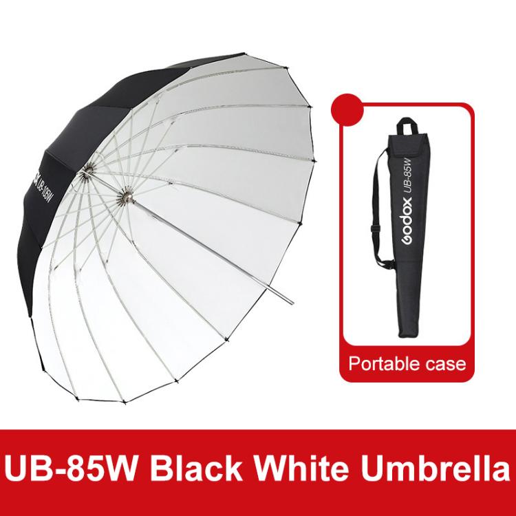 Godox Photography Studio Reflector Diffuser, UB-85S Black Silver Umbrella, UB-85S Black Silver Umbrella with Softbox, UB-105S Black Silver Umbrella, UB-105S Black Silver Umbrella with Softbox, UB-130S Black Silver Umbrella