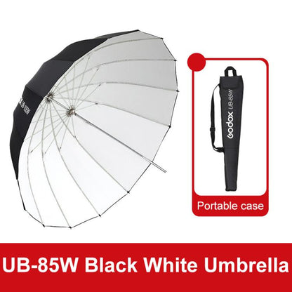 Godox Photography Studio Reflector Diffuser, UB-85S Black Silver Umbrella, UB-85S Black Silver Umbrella with Softbox, UB-105S Black Silver Umbrella, UB-105S Black Silver Umbrella with Softbox, UB-130S Black Silver Umbrella