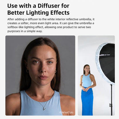 Godox Photography Studio Reflector Diffuser, UB-85S Black Silver Umbrella, UB-85S Black Silver Umbrella with Softbox, UB-105S Black Silver Umbrella, UB-105S Black Silver Umbrella with Softbox, UB-130S Black Silver Umbrella