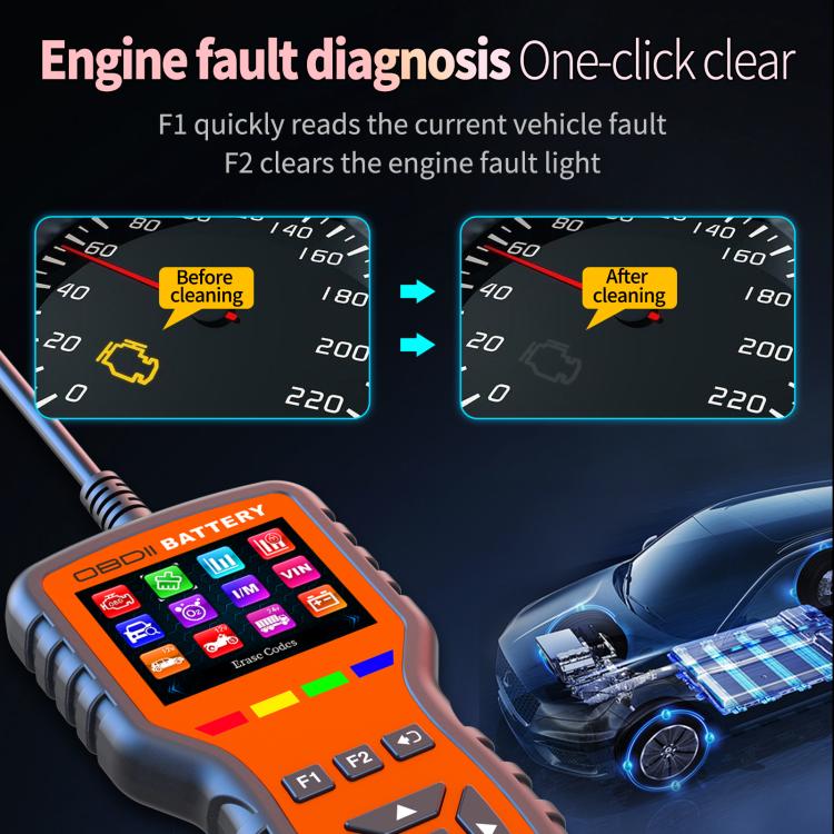 K2 Pro 2 in 1 Car OBDII Diagnostic Tool Battery Tester, K2 Pro