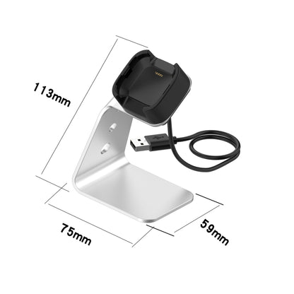 For Fitbit Versa / Versa Lite / Versa SE Universal Aluminum Alloy Charger Holder with Chip Protection, Support Fast Charging, For Fitbit Versa