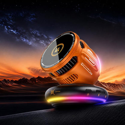 D3 15W Ice Magnetic Cooling RGB Car Mount Wireless Charging Phone Holder