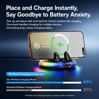 D9 Self-adhesive Rotating Base Car Wireless Charging Phone Holder