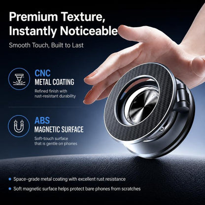 P7 360-Degree Rotating Ring Carbon Fiber Texture Alloy Magnetic Phone Holder