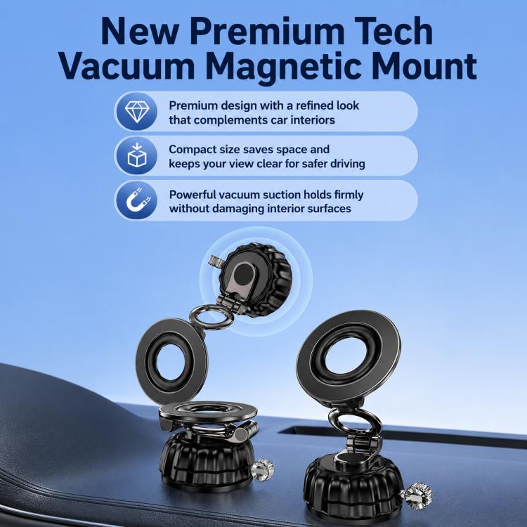 S21 Vacuum Suction Cup Magnetic Car Phone Holder Universal Car Navigation Mount