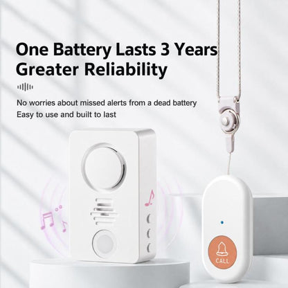 XY-805 Adjustable Volume Wireless Waterproof Doorbell Elderly Call Device, 1 Transmitter + 1 Receiver, 1 Transmitter + 2 Receiver, 2 Transmitter + 1 Receiver