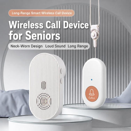 XY-808 Adjustable Volume Wireless Waterproof Doorbell Elderly Call Device, US Plug, EU Plug