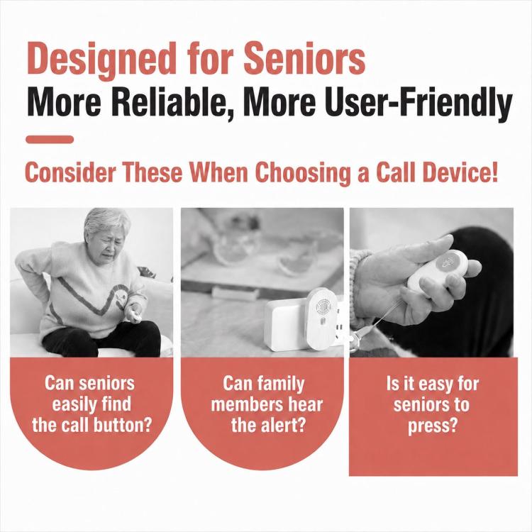 XY-805 Adjustable Volume Wireless Waterproof Doorbell Elderly Call Device, US Plug, EU Plug
