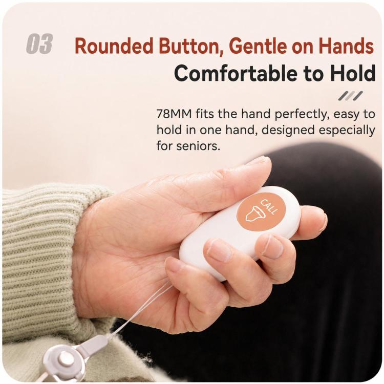 XY-805 Adjustable Volume Wireless Waterproof Doorbell Elderly Call Device, US Plug, EU Plug