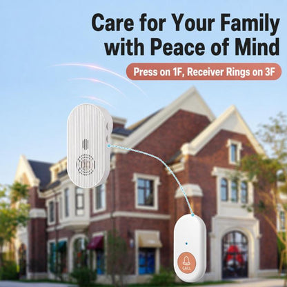 XY-805 Adjustable Volume Wireless Waterproof Doorbell Elderly Call Device, US Plug, EU Plug