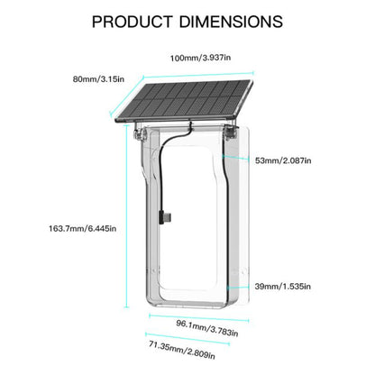 1MP HD Graffiti Smart Video Doorbell Camera With Solar Panel Charging Rain Cover