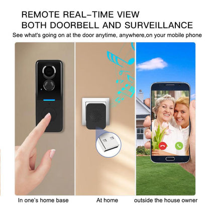 1MP HD Graffiti Smart Video Doorbell Camera With Solar Panel Charging Rain Cover